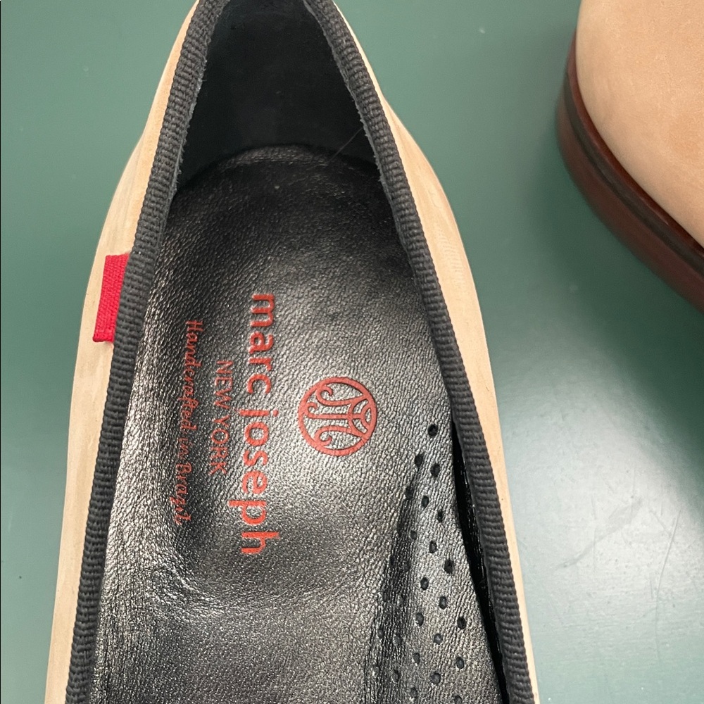 Marc Joseph New York Beige Loafers with Black Trim - Picture 2 of 4